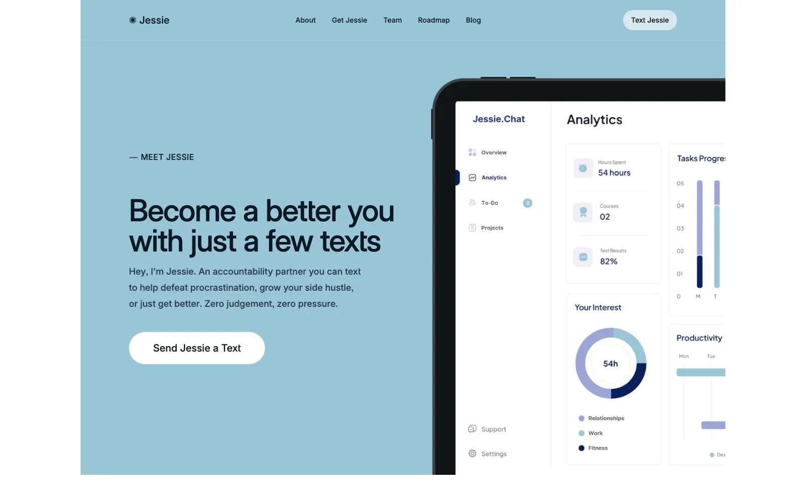 Jessie Chat homepage hero