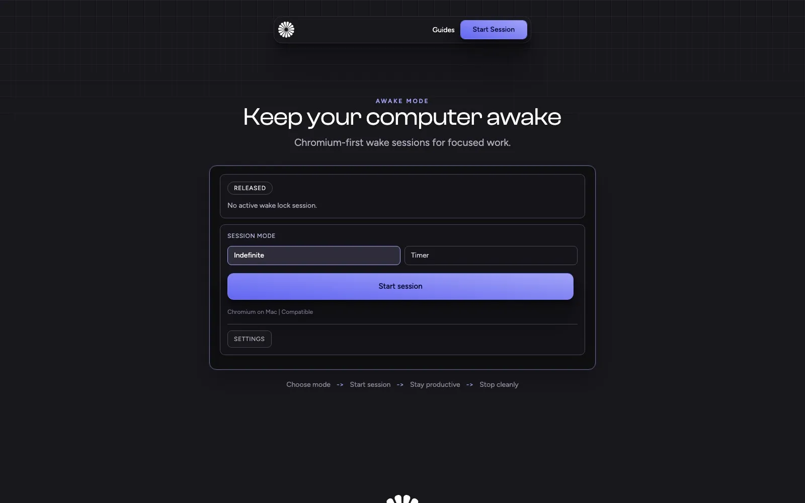 AwakeMode homepage hero