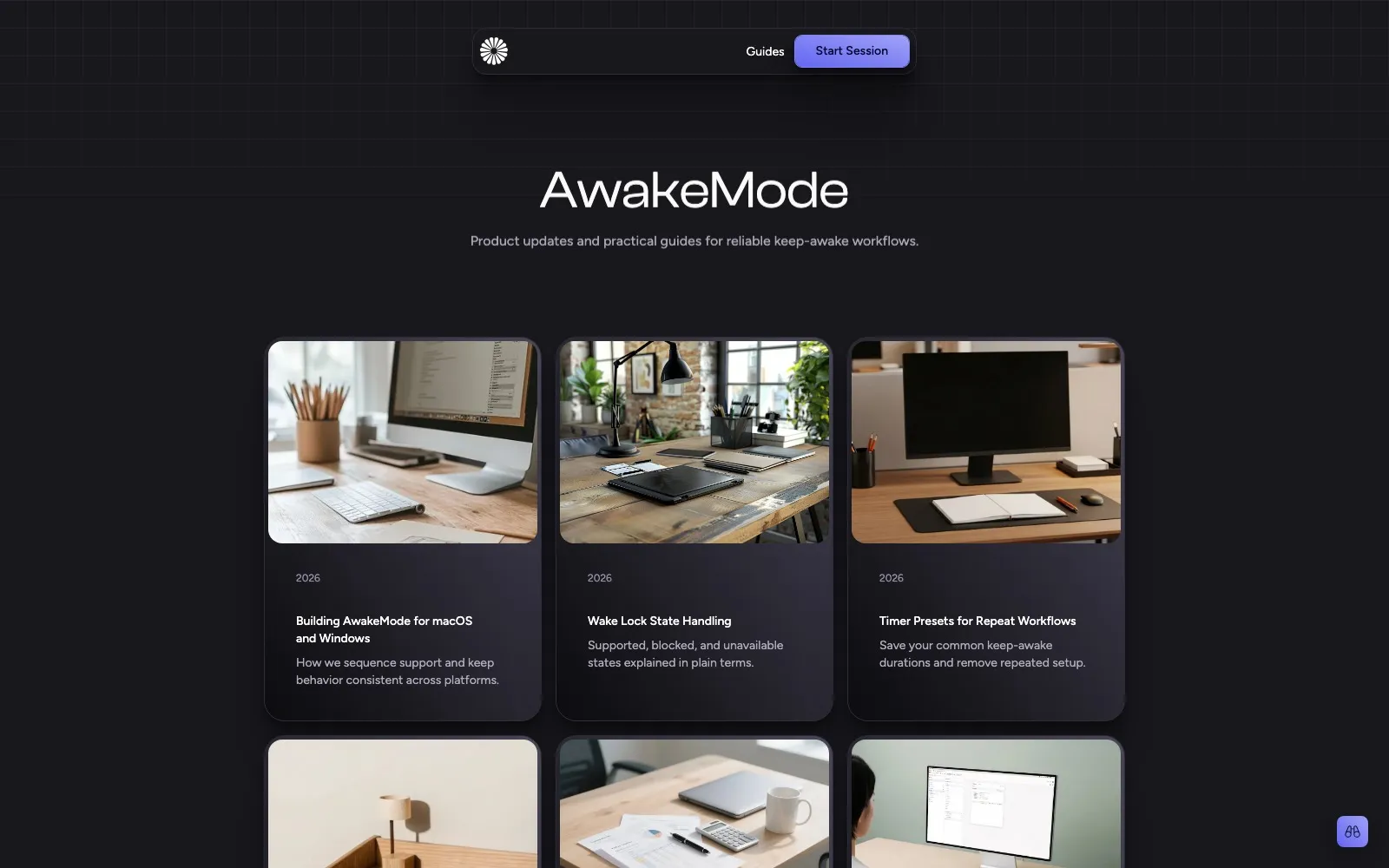 AwakeMode guides page