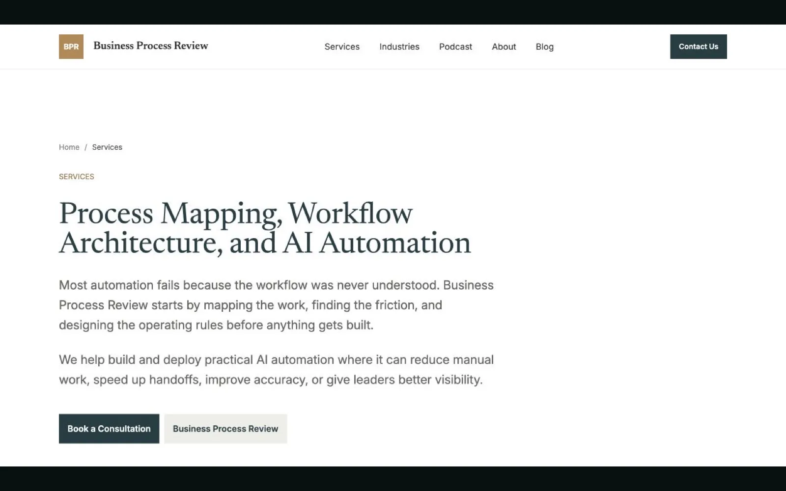 Business Process Review services