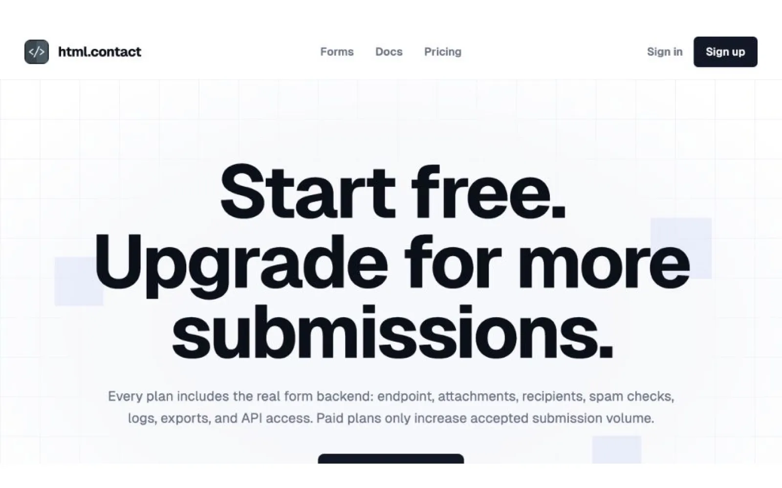 html.contact pricing