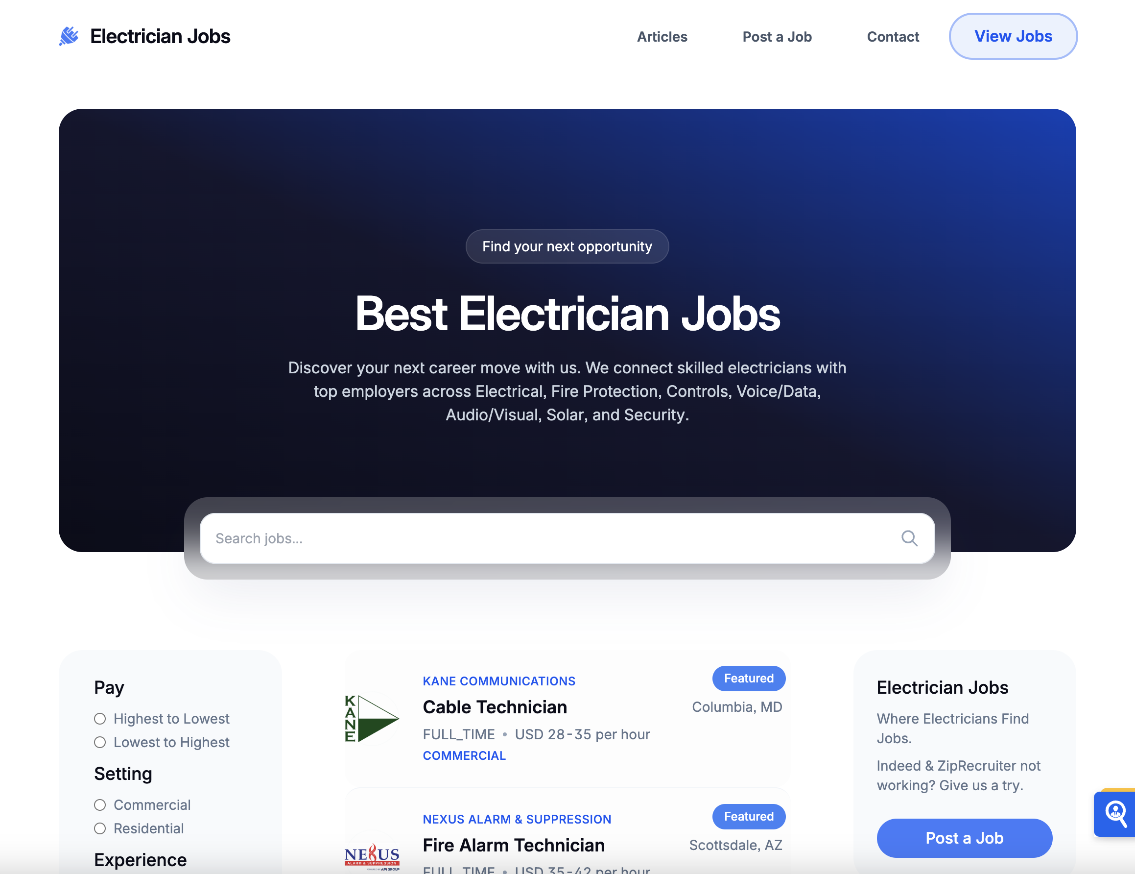 Best Electrician Jobs Updated