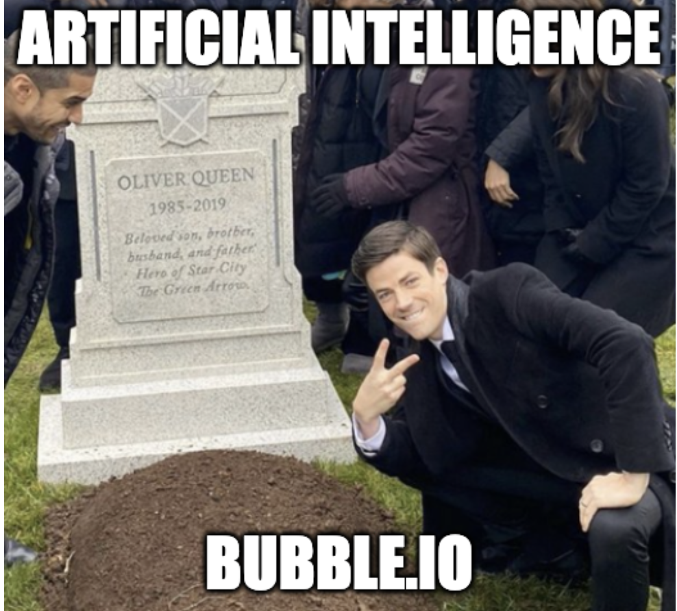 Artificial intelligence at the grave of Bubble.io