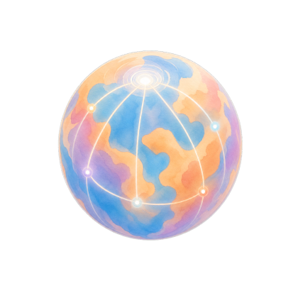 A small Human world with orbital paths converging at one gateway