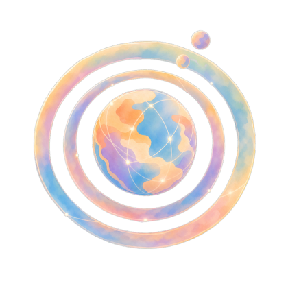A small Human world expanding through atmospheric rings